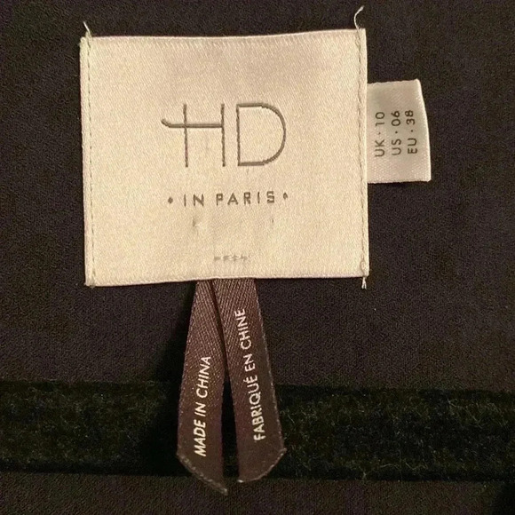 HD Paris - Anthroplogie women’s Blosue - Black - size 6 - scalloped trim - Picture 2 of 5